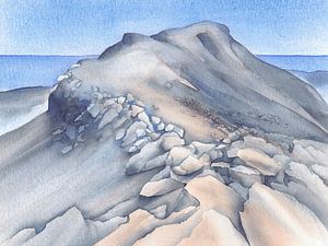 Berggipfel an der Mittelmeerküste
