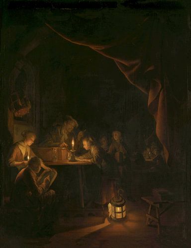 De avondschool, Gerard Dou, ca. 1660 - ca. 1665