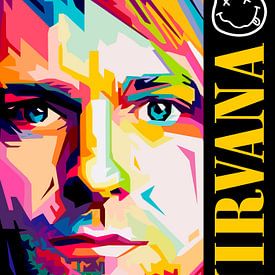 Pop-Art Kurt Cobain - Nirvana von Doesburg Design