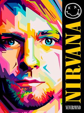 Pop Art Kurt Cobain - Nirvana van Doesburg Design