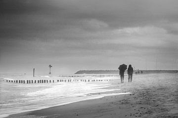 Herfst op het strand van Eric van der Gijp