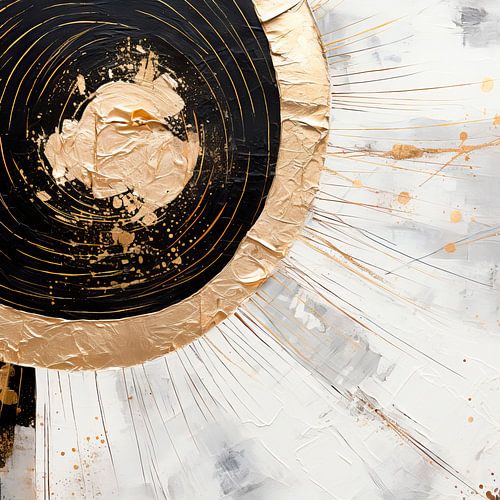 ABSTRACT KUNST Zwarte draaikolk