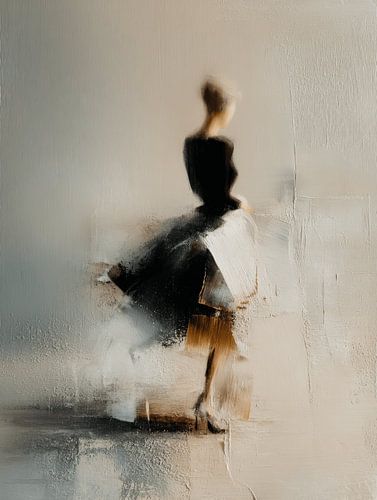 Abstract portret in aardetinten