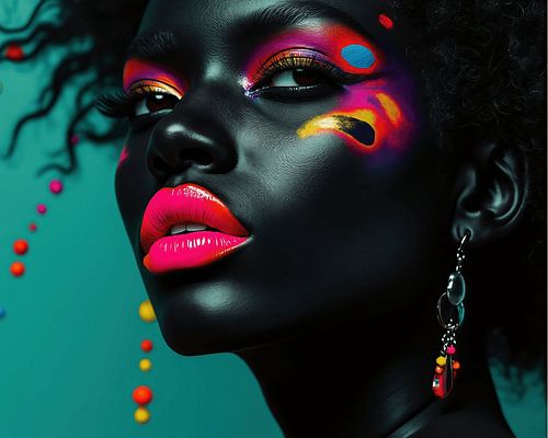 Dark model with surreal colours