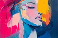 Colourful abstract portrait of woman by Imperial Art House thumbnail