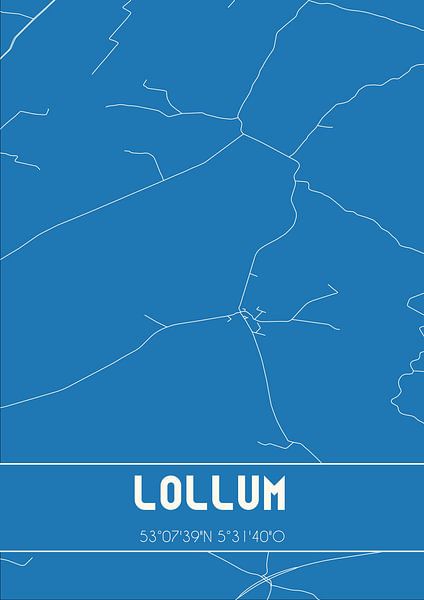 Blueprint | Map | Lollum (Fryslan) by Prints of Place