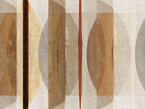 Moderne Scandinavische Bauhaus-abstractie in aardse kleuren