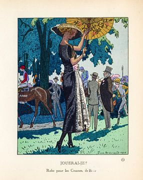 Jugendstil Vintage tijdschrift cover Gazette Bon Ton, 1920