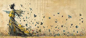 Woman Butterfly Art | Dancing Butterflies by Art Whims
