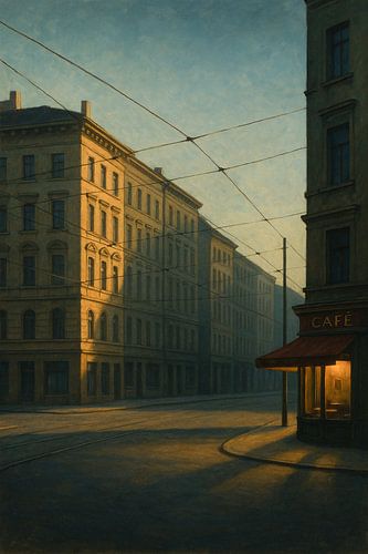 Avond in de hoek van Kreuzberg: Eenzaamheid onder de hoogspanningslijnen