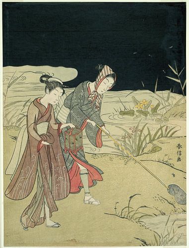 Suzuki Harunobu - Attraper les lucioles