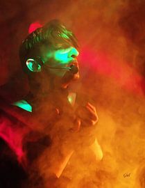 Voor 3 D canvasprint,theater, zanger,look a like Koen Wouters, von M  van den Hoven