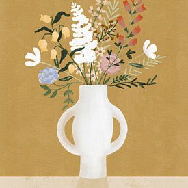Flower Vase on Yellow by Goed Blauw