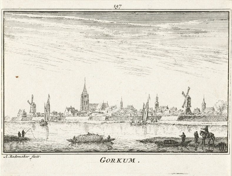 Abraham Rademaker, Ansicht von Gorinchem, 1727 - 1733 von Atelier Liesjes