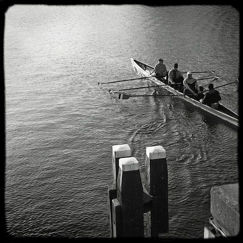 Ensemble d'aviron Amsterdam noir et blanc