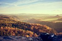 Avondsfeer in Saksisch Zwitserland