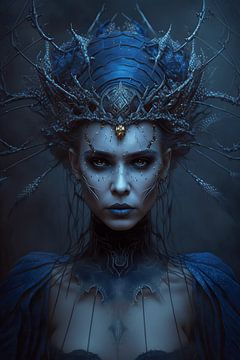 Secretive blue Gothic princess by Karina Brouwer