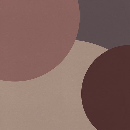 Moderne abstracte kunst. Geometrische vormen in roze, taupe, bruin, beige V