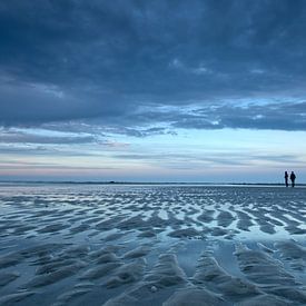 Blauwe uurtje op het strand van Art Wittingen