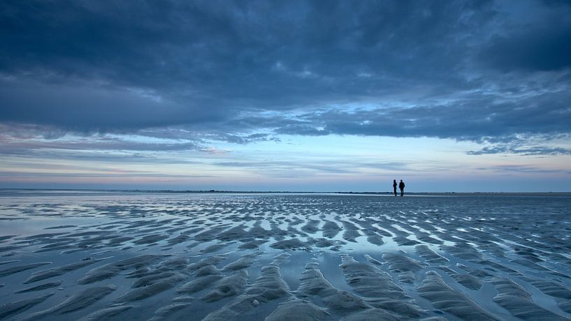 Blauwe uurtje op het strand van Art Wittingen