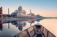 Taj Mahal 's nachts van Manjik Pictures thumbnail