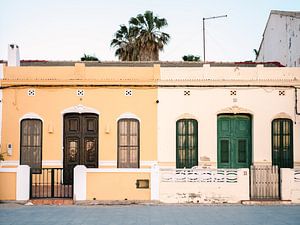 Huizen aan het strand van Valencia van Raisa Zwart