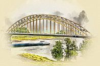 Waalbrug Nijmegen ter gelegenheid van de Vierdaagse 2016 van Art by Jeronimo thumbnail