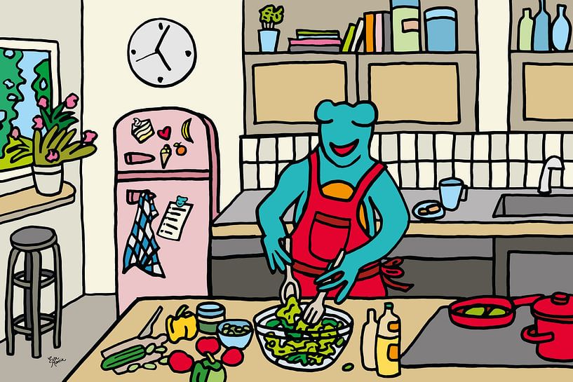 Frosch in der Küche von ART Eva Maria