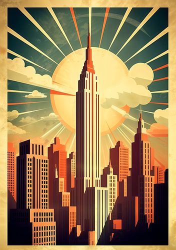 New York Art Deco Poster Print
