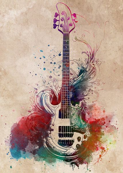 Bass guitar music art #guitar by JBJart Justyna Jaszke