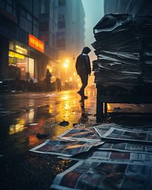 Street scene in the big city