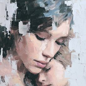 Mutter und Kind in Pastellfarben von Lauren Wilde