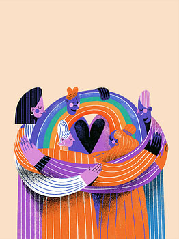 Samen zijn we sterker – Illustratie over verbondenheid