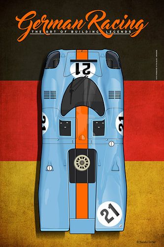 Duits Racing 917 G Nr.21 Blauw-Oranje
