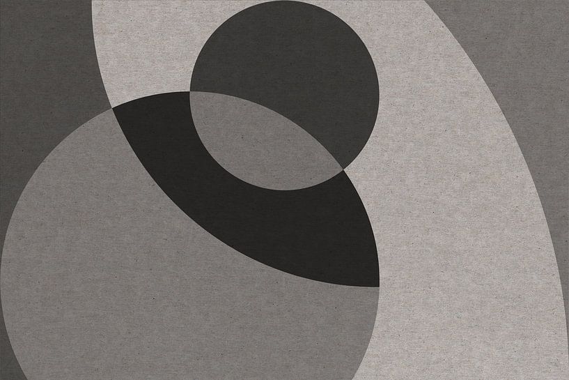 Scandinavian Zen: Grey Circle Abstraction VII by Dina Dankers