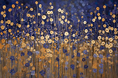 Nachttuin in Blauw en Goud