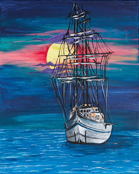 Segeln in die Dämmerung
