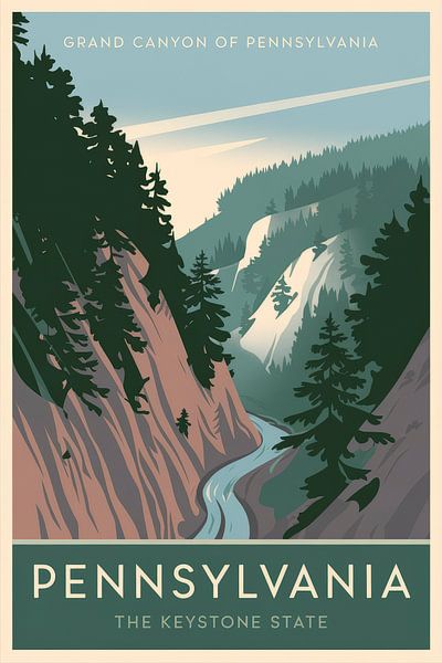Pennsylvanie Vintage Travel Poster par Poster Art Shop