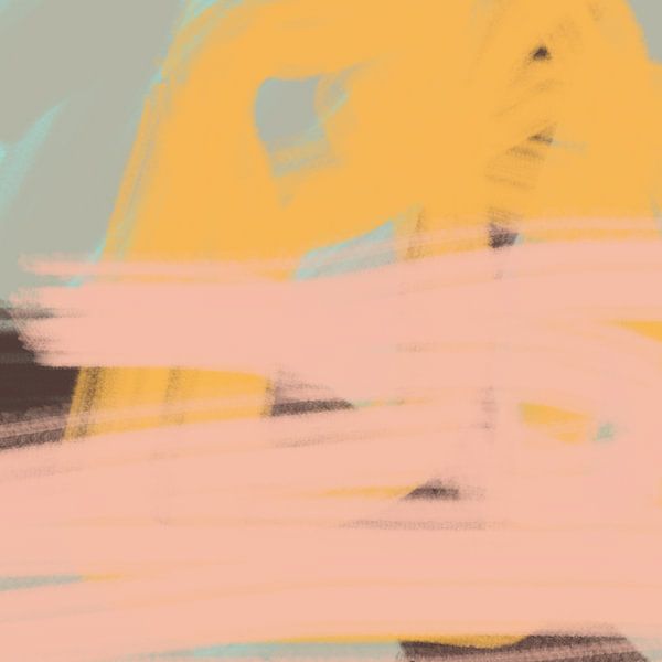 Kleurrijke moderne abstracte kunst in neon- en pastelkleuren nr. 10 van Dina Dankers