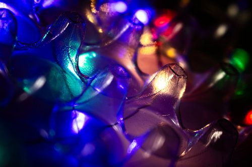 Emballage plastique avec effets lumineux colorés