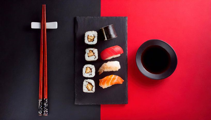 Sushi &amp; Essstäbchen von Leon Brouwer