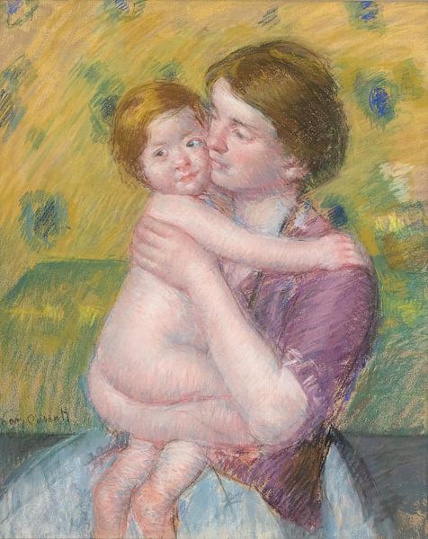 Moeder en kind, Mary Cassatt van Meesterlijcke Meesters
