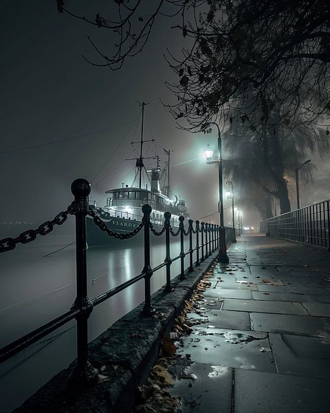 Lichterfluss durch Straßen von fernlichtsicht