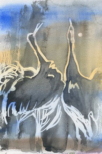 Dancing Cranes - invers 2