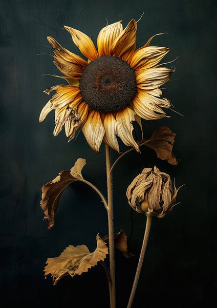 Sunflower in decline by Preet Lambon