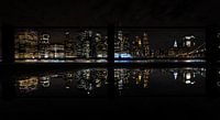 Reflection Manhattan,New York , at night