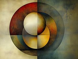 Abstract Cirkels Aardetinten