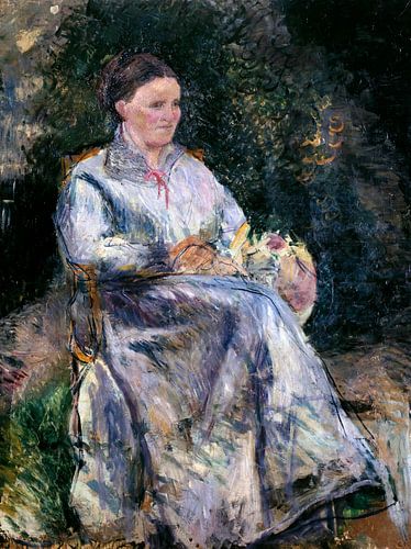 Camille Pissarro – Julie Pissarro im Garten (um 1874)