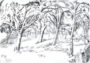 Der Obstgarten, Paul Nash - 1922