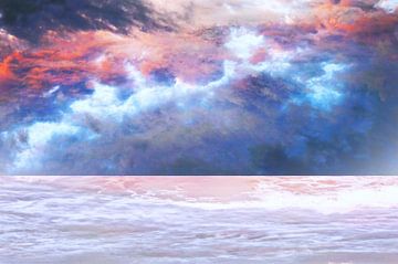 Zeezicht met regenwolken van Diana Mets